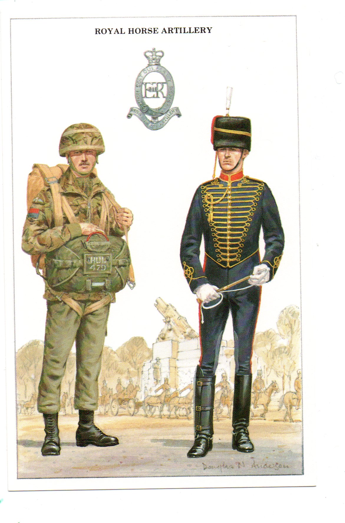 The Royal Horse Artillery was formed in 1793 as a distinct arm of the Royal Regiment of Artillery to provide horse artillery support to the cavalry units of the British Army.