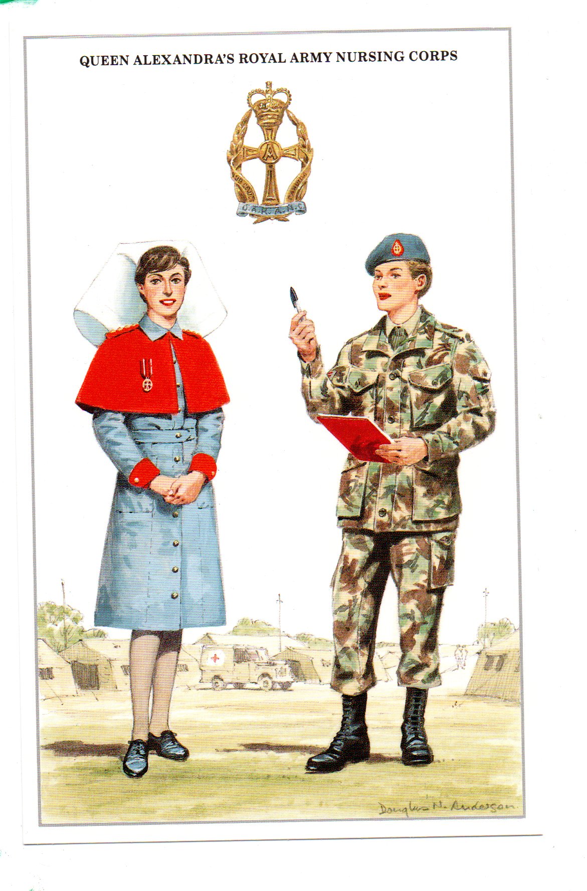 Queen Alexandra's Royal Army Nursing Corps (QARANC; known as the QAs) is the nursing branch of the British Army Medical Services. Although an "official" nursing service was not established until 1881, the corps traces its heritage to Florence Nightingale, who was instrumental in lobbying for the support of female military nurses. The Army Nursing Service, which had been established in 1881, and which from 1889 provided Sisters for all Army hospitals with at least 100 beds, had only a small number of nurses in its employ. In 1897, in an effort to have nurses available if needed for war, the service was supplemented by Princess Christian's Army Nursing Service Reserve (PCANSR). Nurses registered for the service and by the beginning of the First Boer War the reserve had around 100 members, but swelled its membership to over 1400 during the conflict. PCANSR eventually became the Queen Alexandra's Imperial Military Nursing Service. On 27 March 1902, Queen Alexandra's Imperial Military Nursing Service (QAIMNS) was established by Royal Warrant, and was named after Queen Alexandra, who became its president. In 1949, the QAIMNS became a corps in the British Army and was renamed as the Queen Alexandra's Royal Army Nursing Corps. Since 1950 the organisation has trained nurses, and in 1992 men were allowed to join.