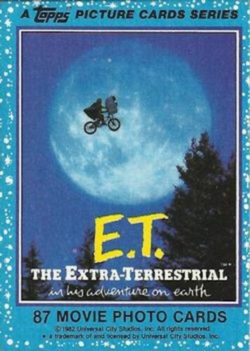 E T THE EXTRA TERRESTRIAL COMPLETE TRADING CARD SET 1982 TOPPS US 1-87 SPIELBERG