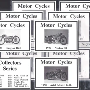 AZ2/4 Motor Cycles (large cards) 1987 Anon Full card set