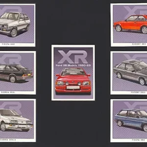 C116 Ford XR Models (1980-89) Models Modern Collectors Card Set (7) G-era ( X Escort XR3, Escort XR3i, Fiesta XR2 Mk1, Fiesta XR2 Mk2, Sierra XR4i, Sierra XR4x4 Mk1. )