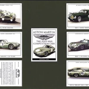 C120 Aston Martin Competition Cars Modern Collectors Card Set (7) ( DB2, DB3S, DBR1, DB4GT, DP214, AMR1, Title Card. )
