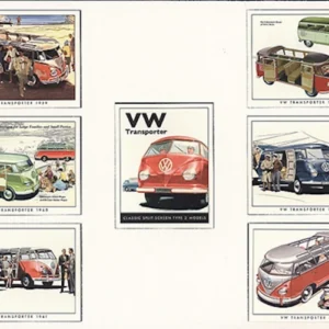 C166 Volkswagen Transporter Split-Screen Modern Collectors Card Set  (7) 