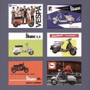 C199 Classic Vespa Modern Collectors Card Set  (6XXL) G-era ( Sportique "Supreme", 90cc Super Sprint, G.S. series II. )