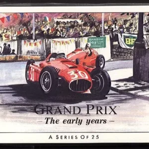 GOLDEN ERA approx. Card Size: 79mm x 62mm C2 Grand Prix - The Early Years Modern Collectors Card Set (25) G-era ( 1. Duesenberg 183 Straight-8 (1920), 2. Alfa Romeo P2 (1924), 3. Bugatti Type 35B (1925), 4. Delage Straight-8 (1926), 5. Auto Union A-Type (1934), 6. Alfa Romeo Tipo B (1932), 7. Mercedes W25 (1934), 8. 1.5-litre E.R.A. (1934), 9. Mercedes W125 (1937), 10. Alfa Romeo 158 (1938), 11. Auto Union D-Type (1939), 12. Mercedes W163 (1939), 13. Ferrari Tipo 125 (1948), 14. Maserati 4CLT (1948), 15. B.R.M. V16 (1950), 16. Ferrari Tipo 500 (1951), 17. Maserati 250F (1954), 18. Lancia D50 (1954), 19. Mercedes W196 (1954), 20. B.R.M. P25 (1955), 21. 2.5-litre Vanwall (1956), 22. Ferrari Dino 246 (1957), 23. Cooper-Climax Type 51 (1958), 24. Ferrari Tipo 156 (1961), 25. Lotus-Climax Type 25 (1962).