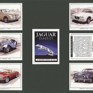 C4 Jaguar Classics 2ND SERIES  Modern Collectors Card Set  (7)  G-era ( Jaguar XJ6/XJ12   1968-1975, Jaguar Mk VII-  1950-1956, Jaguar Mk X/420G  1961-1968, Jaguar S-Type 1963-1967, SS Jaguar 100  1935-1939, Jaguar XJS  1975- . )