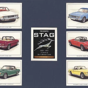 C41 Triumph Stag - 1970-1977 Modern Collectors Card Set (7) G-era ( Mk I, MK I, (Federal), Mk II, Mk II, (Third Phase). )