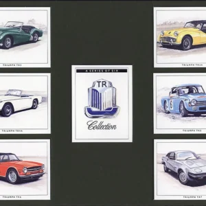 C8 Triumph TR Collection Modern Collectors Card Set (7) G-era ( TR2, TR3A, TR4A, TR5, TR6, TR7. )