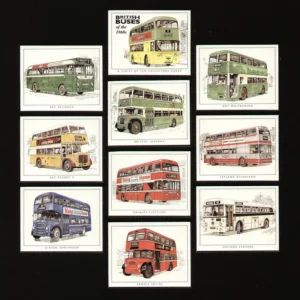 C93 British Buses 1960s Modern Collectors Card Set (10) G-era