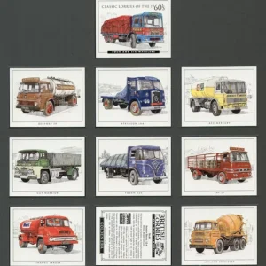 C96 Classic Lorries of the 1960's Modern Collectors Card Set (10)  G-era ( Albion Reiver (Title card), AEC Mercury, Atkinson L644, Bedford TK, ERF ‘LV’, Foden S20, Guy Warrior, Leyland Retriever, Seddon Diesel ‘12-4’, Thames Trader )
