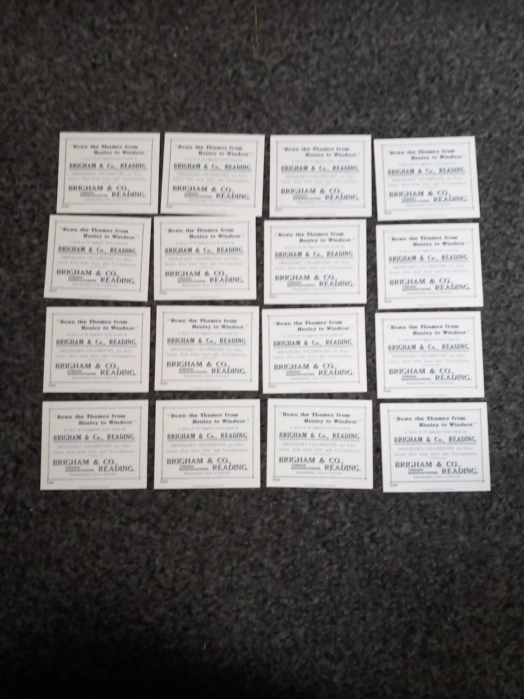 AZ2/14 Down the Thames from Henley to Windsor Brigham & Co Reading Full card set