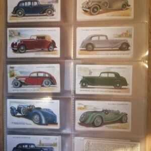 AZ1/C10 Motor Cars 2nd Series 1937 John Player & sons Full Cigarette card set