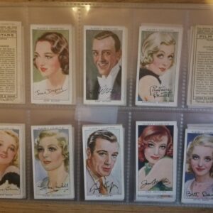 AZ1/C14 Film Stars 3rd series 1938 John Player & sons Full Cigarette card set