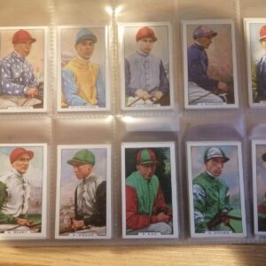 AZ1/C29 Famous Jockeys (blue text) 1936 Gallaher Ltd Full Cigarette card set