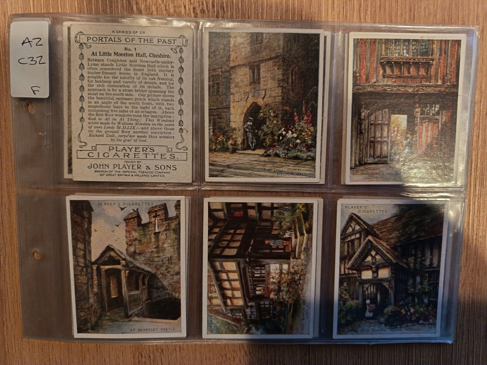 AZ1/C32 Portals of the Past (large) 1930 Players Full Cigarette card set