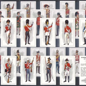 AZ2/7 badshah (tea) REGIMENTAL UNIFORMS OF PAST 1971 Full card set