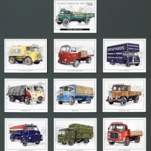 GOLDEN ERA approx 79mm x 62mm C95 Classic Lorries of the 1950's Modern Collectors Card Set (10) G-era ( AEC Mercury, Bedford S-type, ERF KV, Guy Vixen, Leyland Comet, Albion Claymore, Dennis Pax, Foden FE, Karrier Bantam)