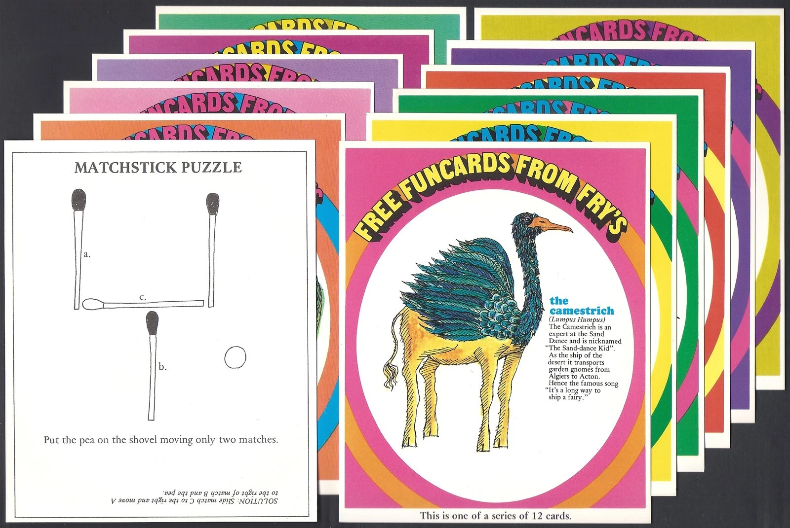 AZ2/65 Frys Fun Cards 1972 Modern Collectors Card Set