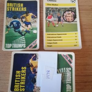 AZ2/74 Top trumps 1978 British strikers (bit bowed) Modern Collectors Card Set