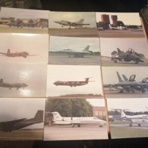 A set of 22 postcards with aircraft on them
