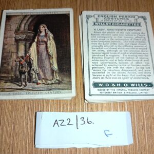 AZ2/36 English Period Costumes (large) 1927 Wills Full Cigarette card set