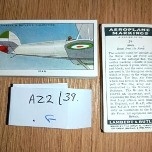 AZ2/39 Aeroplane Markings 1937 Lambert & Butler Full Cigarette card set