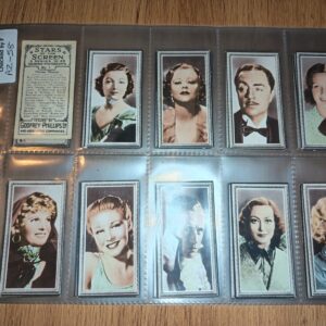 AZ2/58 Stars of the screen - 1936 Godfrey Philips ltd Full Cigarette card set
