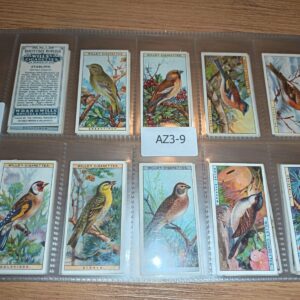 AZ3/9 British Birds W D & H O Wills 1917 - Full Cigarette card set