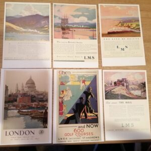 AZ3 - 6 x Railway advertising related postcards