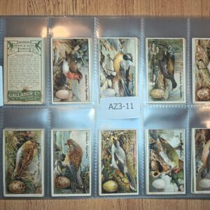 AZ3/11 Birds Nests and eggs series Gallaher 1919 - Full Cigarette card set