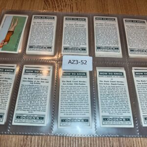 AZ3/52 How to Swim Ogdens 1935- Full Cigarette card set