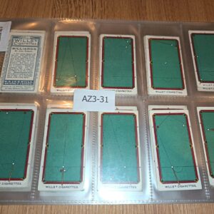 AZ3/31 Billiards Wills 1909 - Full Cigarette card set