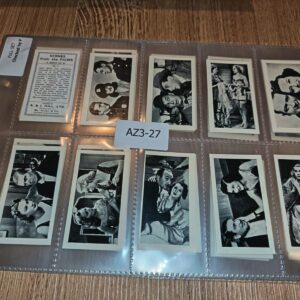 AZ3/27 Scenes from the films RJ Hill 1938 - Full Cigarette card set