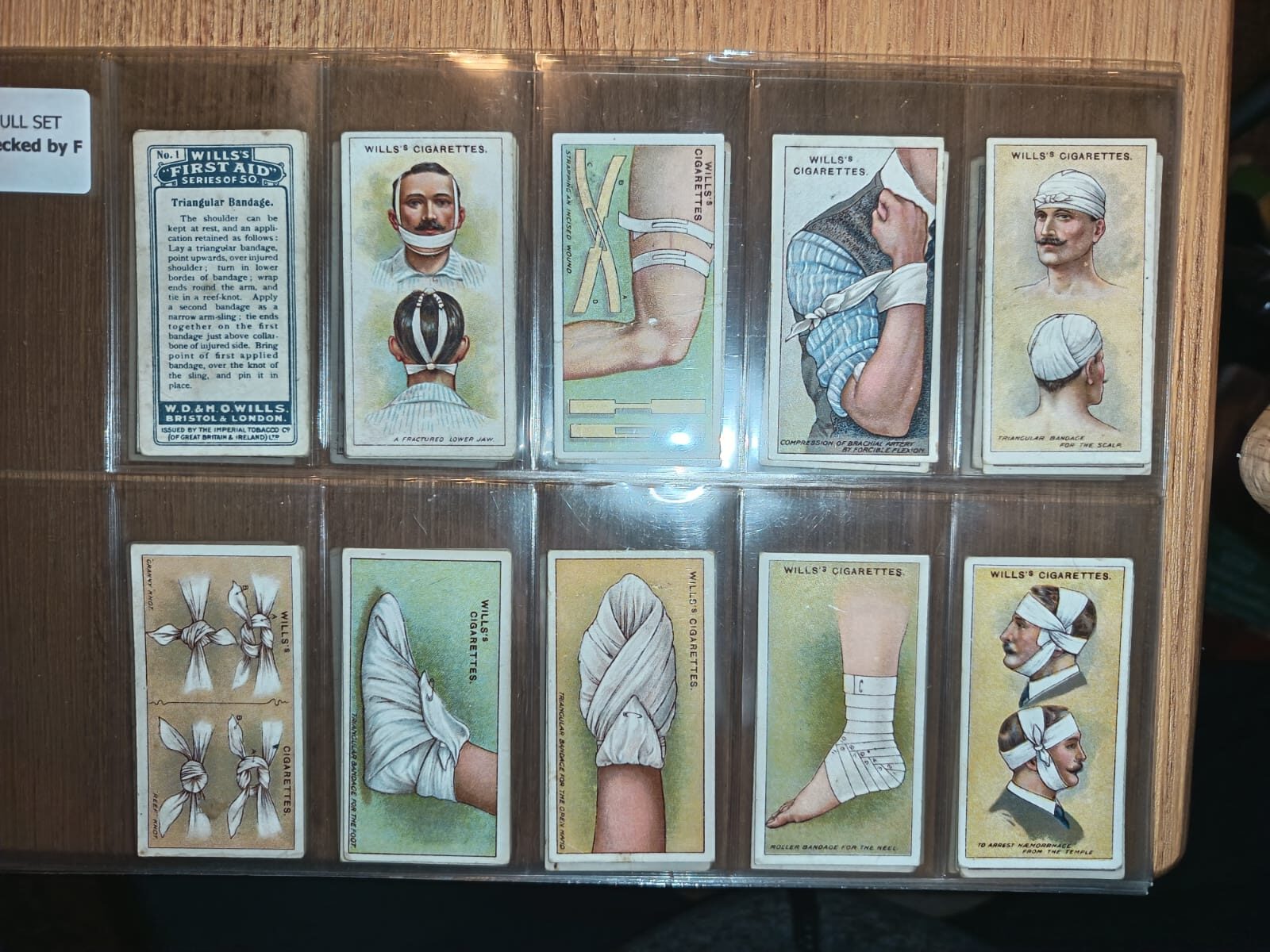 AZ3/55 First Aid 1913 - Wills Full Cigarette card set