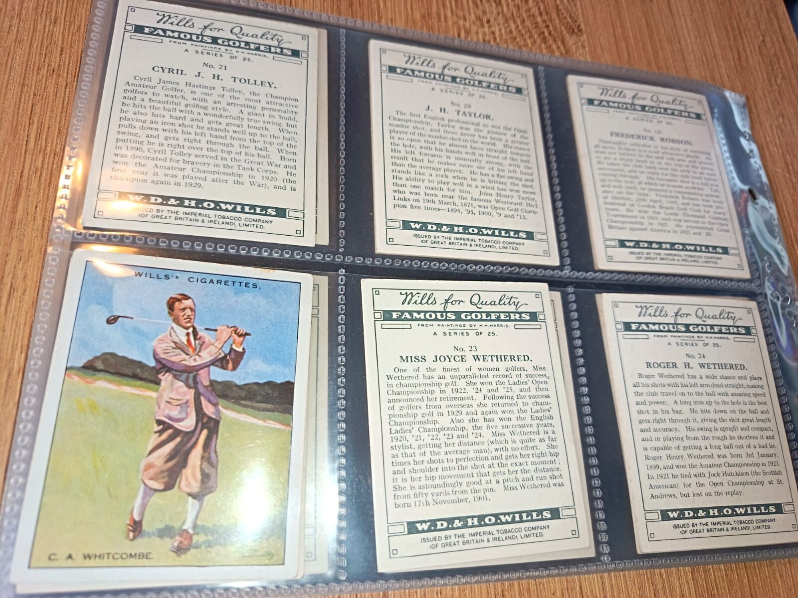 AZ3/89 Famous Golfers Wills 1930 - Full card set